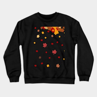 Autumn Leaves Pattern Crewneck Sweatshirt